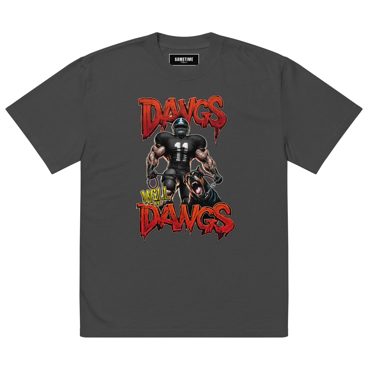 DAWGS Will Be DAWGS! Oversized faded t-shirt