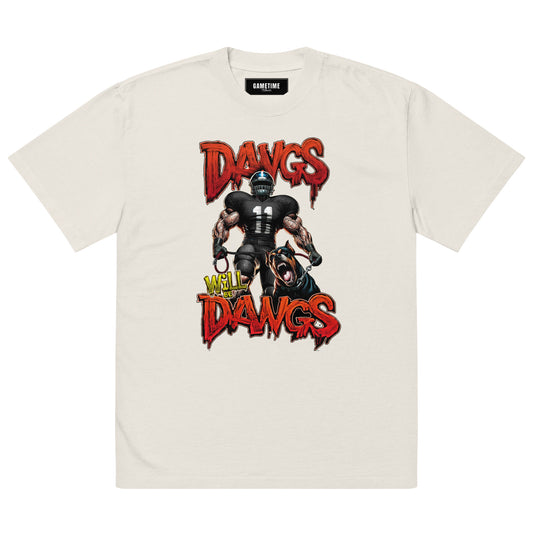 DAWGS Will Be DAWGS! Oversized faded t-shirt